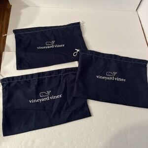 Vineyard Vines 3 Travel Drawstring Packable Tote Bags Reusable Dust Bag 13.5x9.5